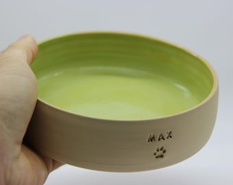 Personalisierte Keramik Steingut Fressnapf: Personalisierte Gravur Name