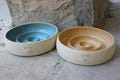 Personalized Ceramic Slow Feeder Pet Bowls, Dog and Cat Food Bowl, Custom Name Engraved. product logo
