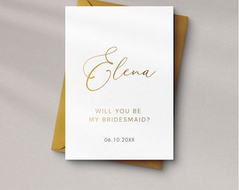 Bridesmaid Proposal Card, Maid of Honor Proposal, Will You Be My Bridesmaid Card