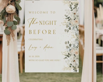 The Night Before Sign, Rehearsal Dinner Welcome Sign