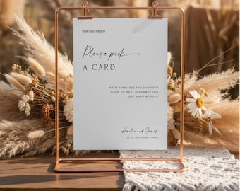 Playing Cards Guestbook Sign, Pick a Card Guest Book Sign