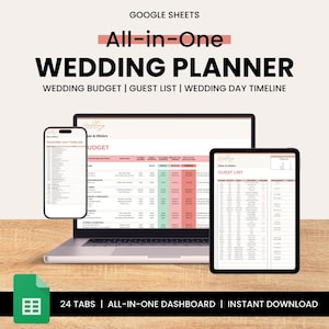 Wedding Planner Spreadsheet, Wedding Planning and Budget Spreadsheet, Wedding Spreadsheet Planner Google Sheets