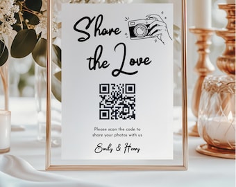 Capture the Love QR Code Sign for Wedding