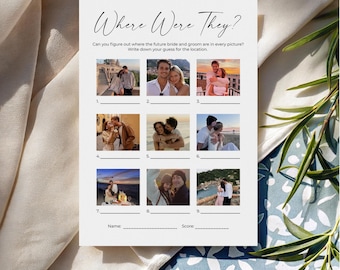 Fun Bridal Shower Games, Where Were They Bridal Shower Game, Wedding Shower Games