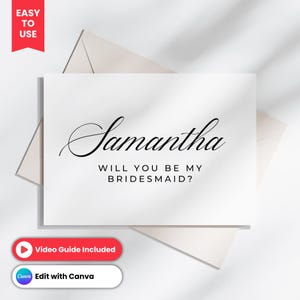 Você será meu cartão de madrinha, Cartões de proposta de madrinha, Cartão de proposta de madrinha de honra, Cartão de florista de casamento, Cartões de agradecimento de madrinha de honra