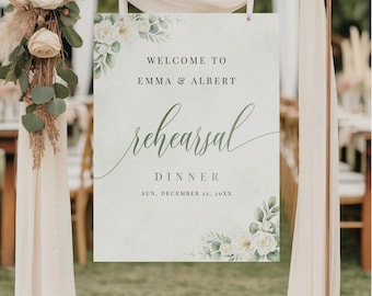 Rehearsal Dinner Welcome Sign, The Night Before Sign