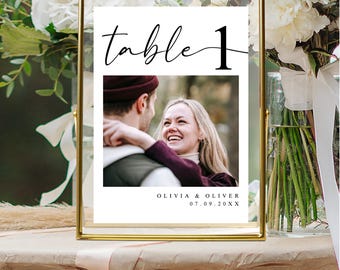 Wedding Reception Table Numbers, Wedding Table Number Template, Wedding Table Signs