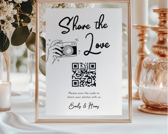Capture the Love QR Code Sign for Wedding