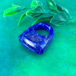 Handmade Lapis Lazuli Ring | Bold Blue Gemstone Statement Ring | Healing Crystal Jewelry | Unique Boho Stone Ring | Gift For Her
