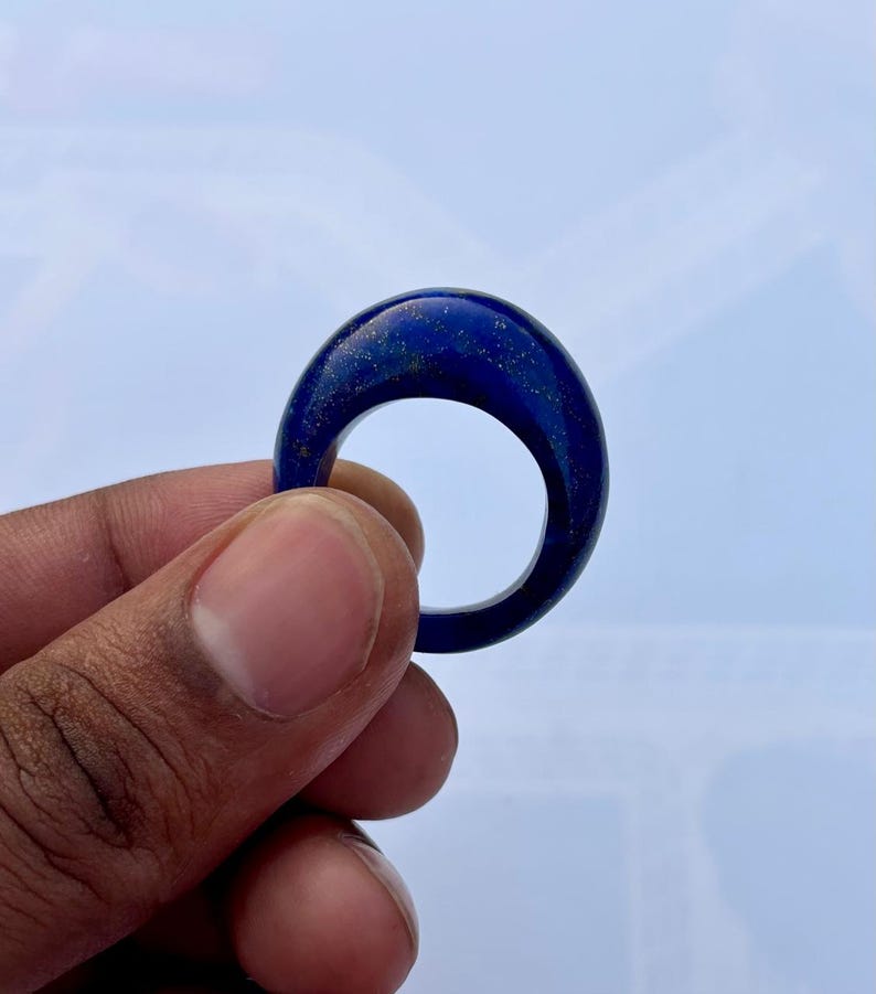 Duality Blue Lapis and Turquoise Golden Statement Ring