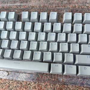 Conjunto de teclas PBT cinza, perfil OEM, teclado ANSI (108 teclas)