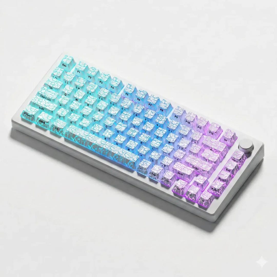 Gradient Translucent Keycaps Set | OEM Profile | Mechanical Keyboard ...