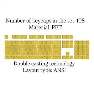 Ukrainian PBT keycaps set / Keycaps set blue, yellow, gray / Custom keyboard / PBT Keycaps / Mechanical keyboard key caps / Backlit keycaps