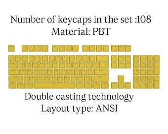 Ukrainian PBT keycaps set / Keycaps set blue, yellow, gray / Custom keyboard / PBT Keycaps / Mechanical keyboard key caps / Backlit keycaps