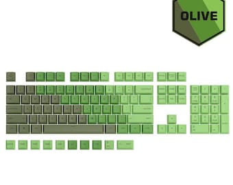 Olive PBT Doubleshot Keycap Set: Cherry Profile, ANSI