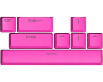 Pink PBT Keycap Set for Mechanical Keyboard, Custom Modifier Keys