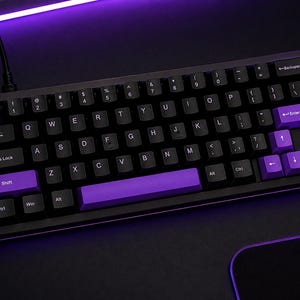 Purple Keycaps Set, 8 PCS Accent Keycaps, ESC Enter Shift Spacebar Arrow Keys