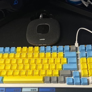 Ukrainian PBT keycaps / Handcrafted Keycaps set  Blue and Yellow / Keycaps pbt / Keycaps full set / Backlit keycap set / Custom keycaps