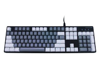 Monochrome PBT Keycap Set, ANSI Layout, Double Molding