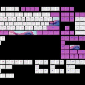Candy K Keycaps Set - 177 PBT Keycaps for Multiple Language Layouts / 177 Keycap Set / PBT Doubleshot  Dye-Sub / Csa Profile / Ansi & ISO