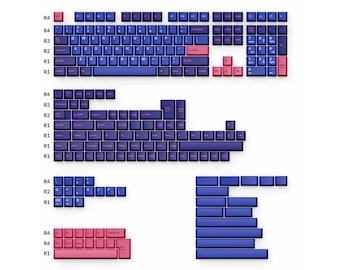 219 Keycaps Set / Doubleshot PBT / Cherry Profile / MX Compatible / For Keychron, HHKB, 60-100% Layouts / No Shine-Through /Gamer Keycap Set
