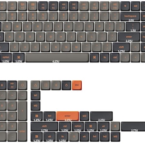 Stylish Low Profile Double Shot PBT LSA Keycap Set / Custom Keyboard Upgrade