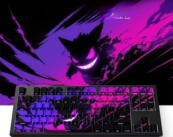 Set de teclas de Gengar (Anime) / Regalo para gamers / Teclas con perfil Cherry / Teclas PBT