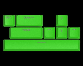 Green PBT Keycap Set, Custom Mechanical Keyboard Accessories