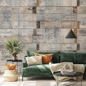 Horizontal Stone Brick Mural, Marble Wallpaper, Peel and Stick Wallpaper Mural, Modern Wallpaper, Temporary Wallpaper, Minimalist Home Decor