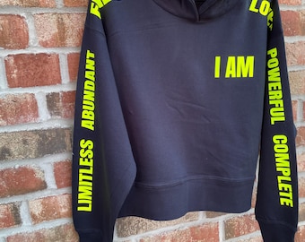 Hoodie met affirmaties | IK BEN VRIJ | Spirituele hoodie | Zelfliefde, genezing en manifestatie