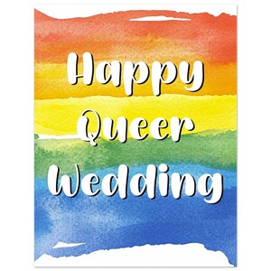 Póster FELIZ BODA QUEER 27 x 35 cm / 11 x 14″