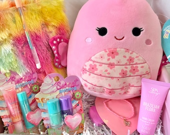 Squishmallow Gift Box for Girls, Mogo or Cadence Plush, Tween Birthday Gift Set