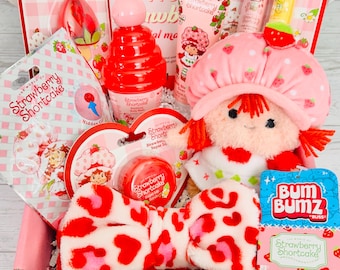 Strawberry Shortcake Gift Box for Girls, Tween Spa Gift, Birthday Care Package