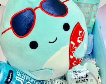 Squishmallow Flip-A-Mallows Plush Gift Box, Tween Spa Birthday Care Package