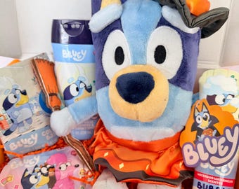 Bluey Halloween Gift Box for Kids, Plush Spa Gift Set, Boo Basket