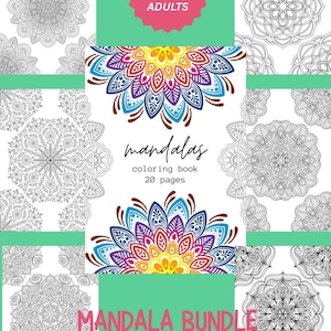 Mandala Coloring Pages, Mandala Adult Digital Coloring Book, Printable Coloring Pages, Simple Mandala Designs To Be Filled In With Color