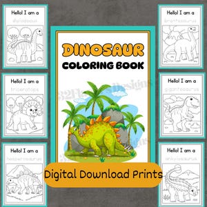Páginas para colorear de dinosaurios, actividad creativa, dinosaurios imprimibles, actividad de dinosaurios para niños, páginas para colorear para niños, tiranosaurio, T-rex