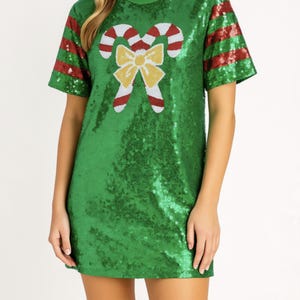 Candy Cane Sequin Dress for Women - Etsy