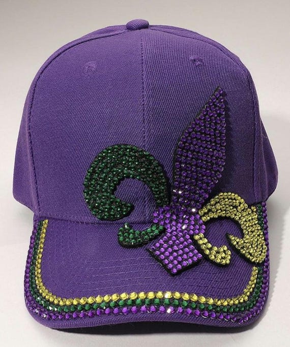 Purple Embellished Cap Monogram-Embellished Baseball Cap • Ruslan Baginskiy Hats  main image 2