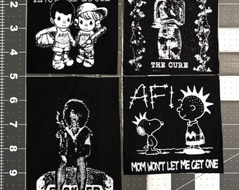 Punk canvas opnaaibare patch | Gothic emo hardcore mode