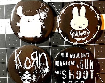 Punk Emo Alt 3” Pinback Buttons