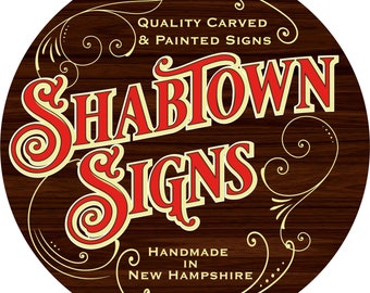 Qty 9  5.5x30” painted letter signs.