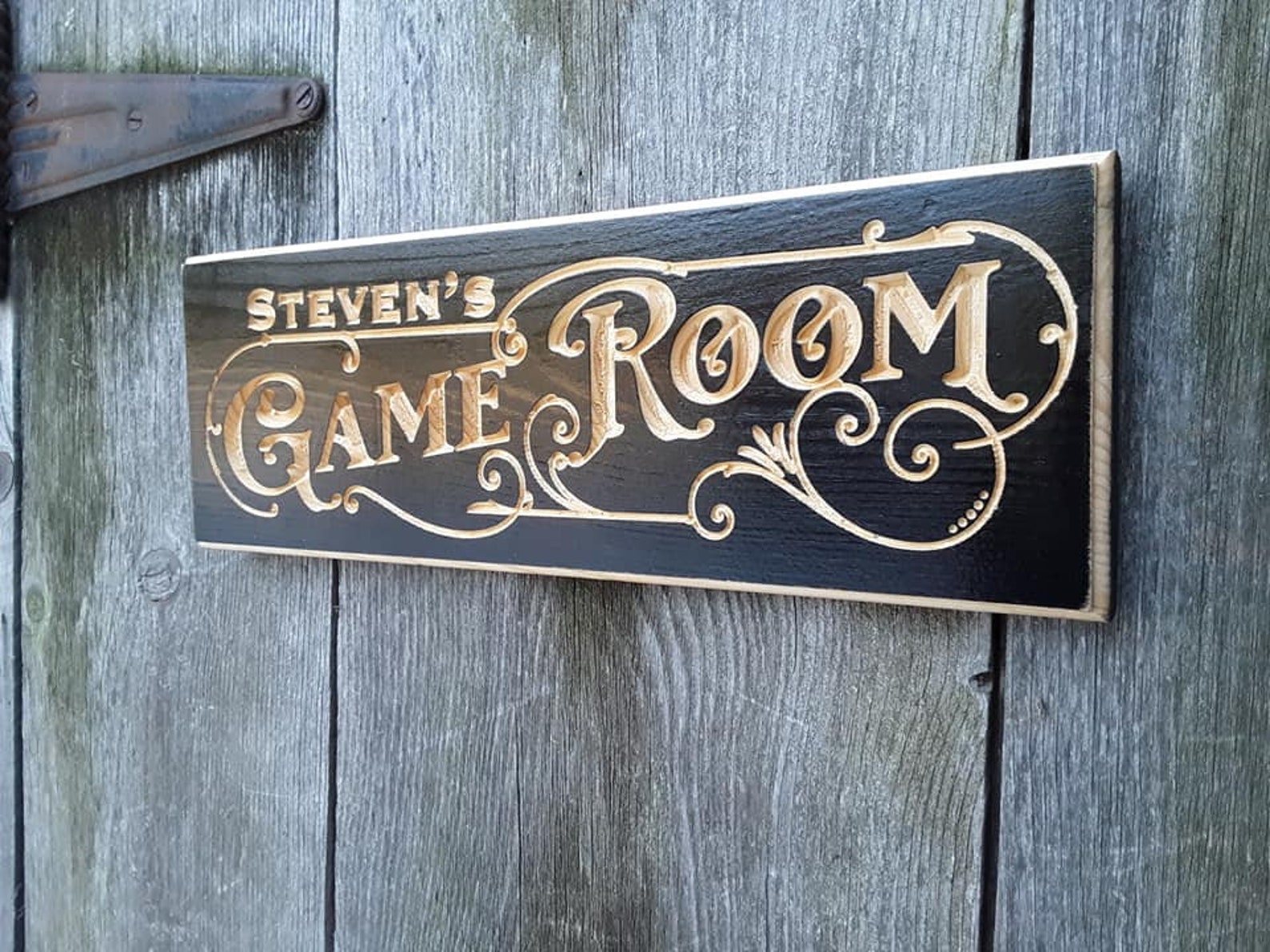 CUSTOM Game Room Sign Routed Carved Engraved Painted Sign Etsy