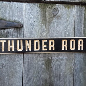 THUNDER ROAD Carved/Routed Street Sign Bruce Springsteen Fan Gift