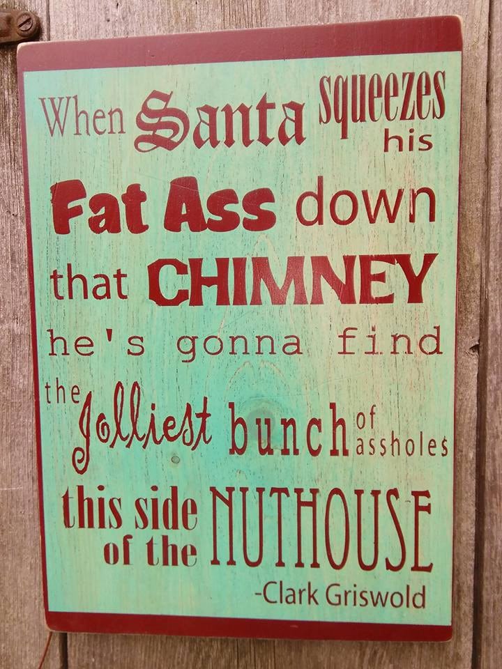 Typographic Christmas Vacation Clark Griswold Sign Wooden | Etsy