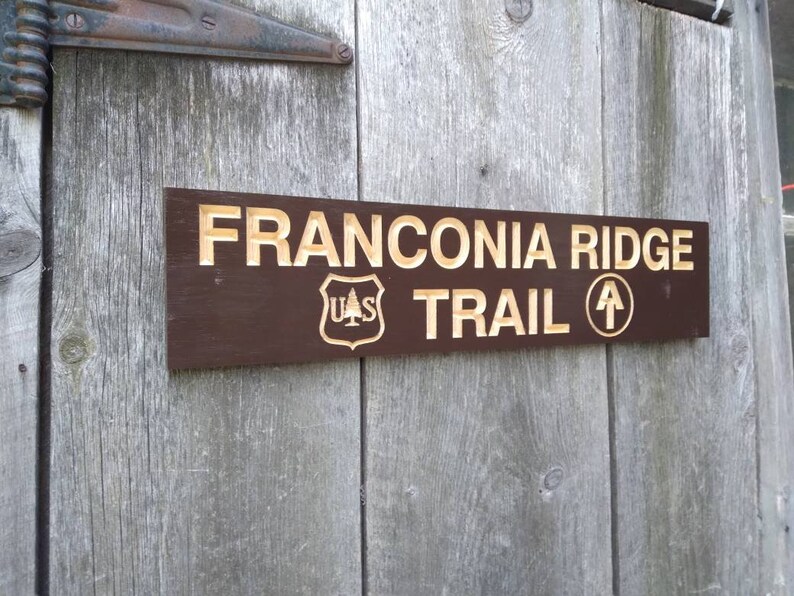 Franconia Ridge Sign Carved Franconia Ridge Trail Sign, White Mountain National Forest - Etsy