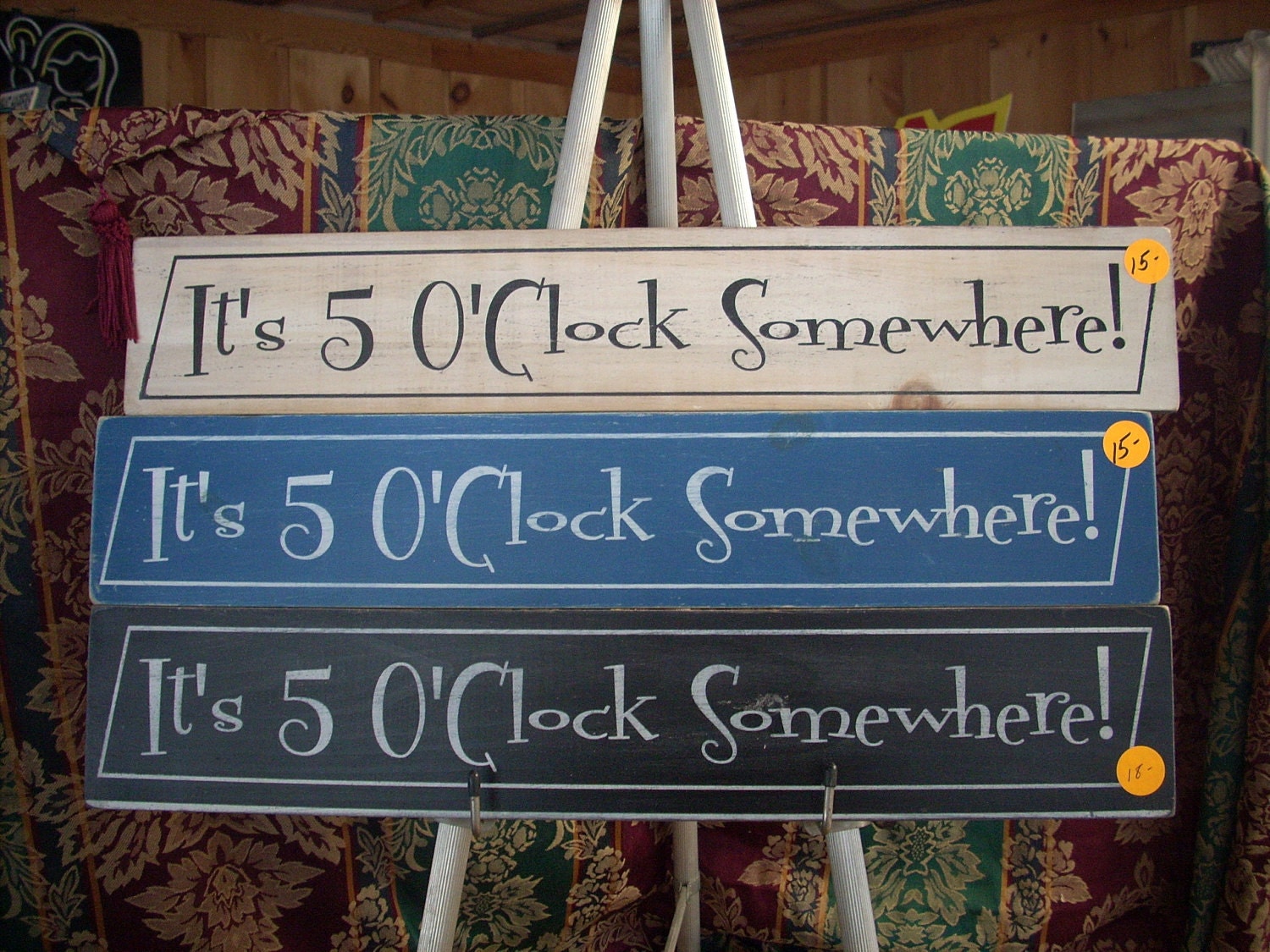 Welcome to somewhere Wood Sign Carved Handcrafted It's Five O'clock Somewhere 