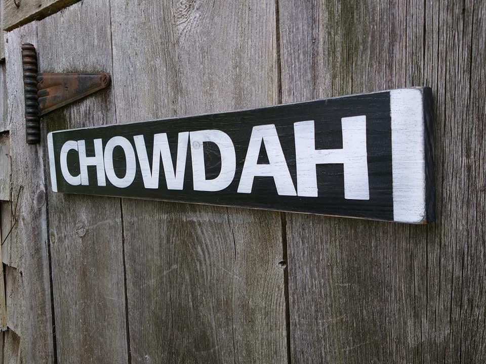 Chowdah Clam Chowder Sign, Distressed Raw Bar Decor - Etsy