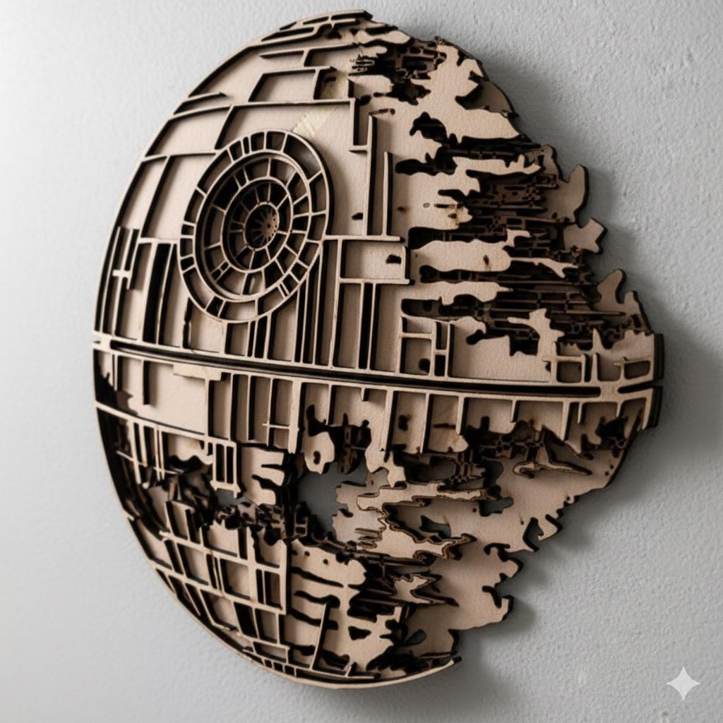3D Layered Wood Wall Art - Geometric Plywood Sculpture - Etsy