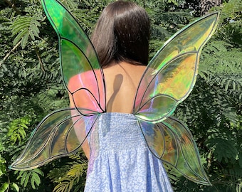 Iridescent Black Fairy Wings for adult